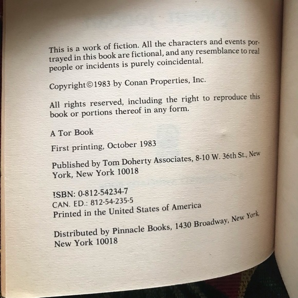 Conan the Triumphant by Robert Jordan 1983 First Edition Tor Books Paperback - Picture 3 of 4